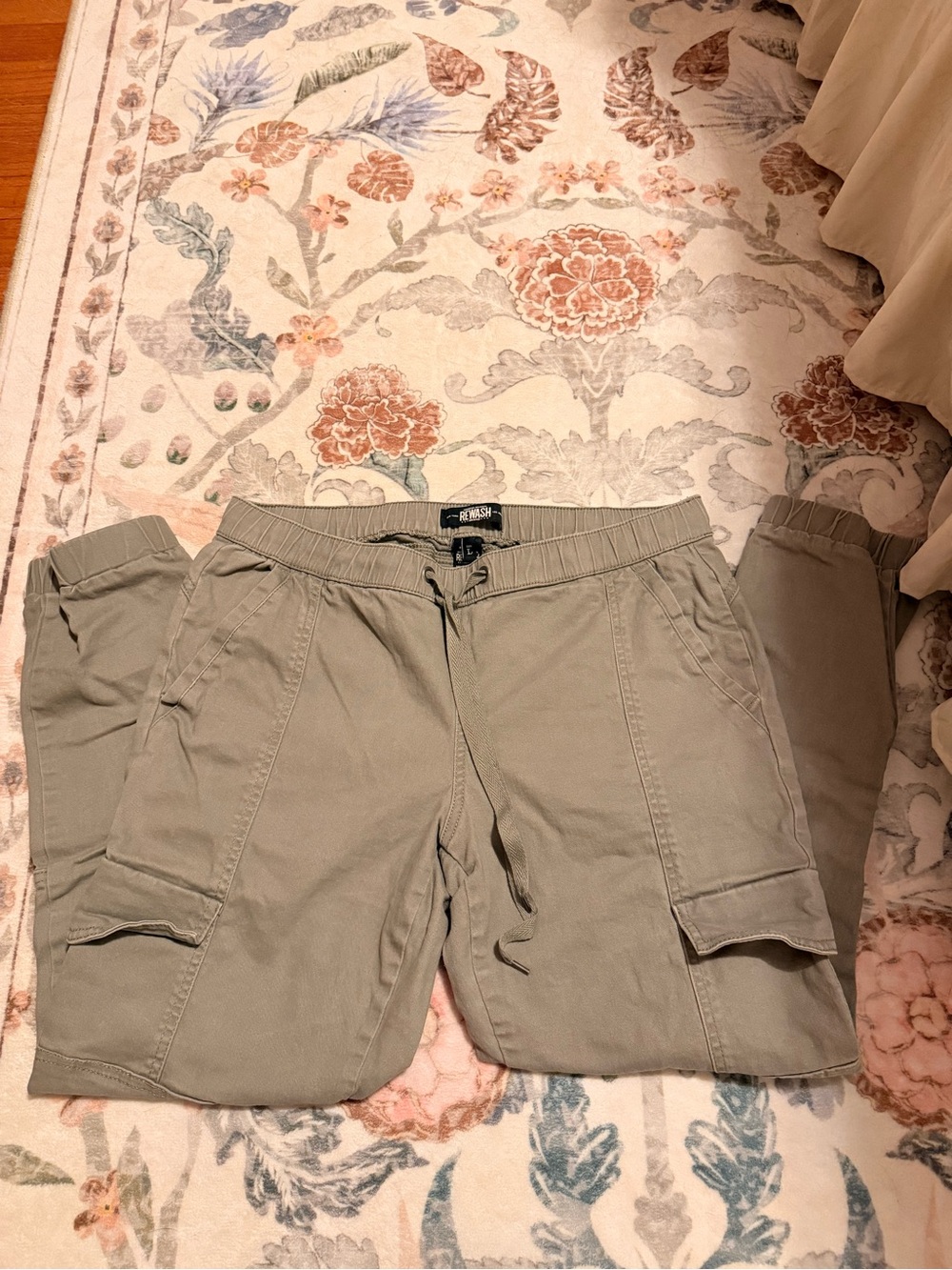 Rewash Olive Green Women's Cargo Track Joggers